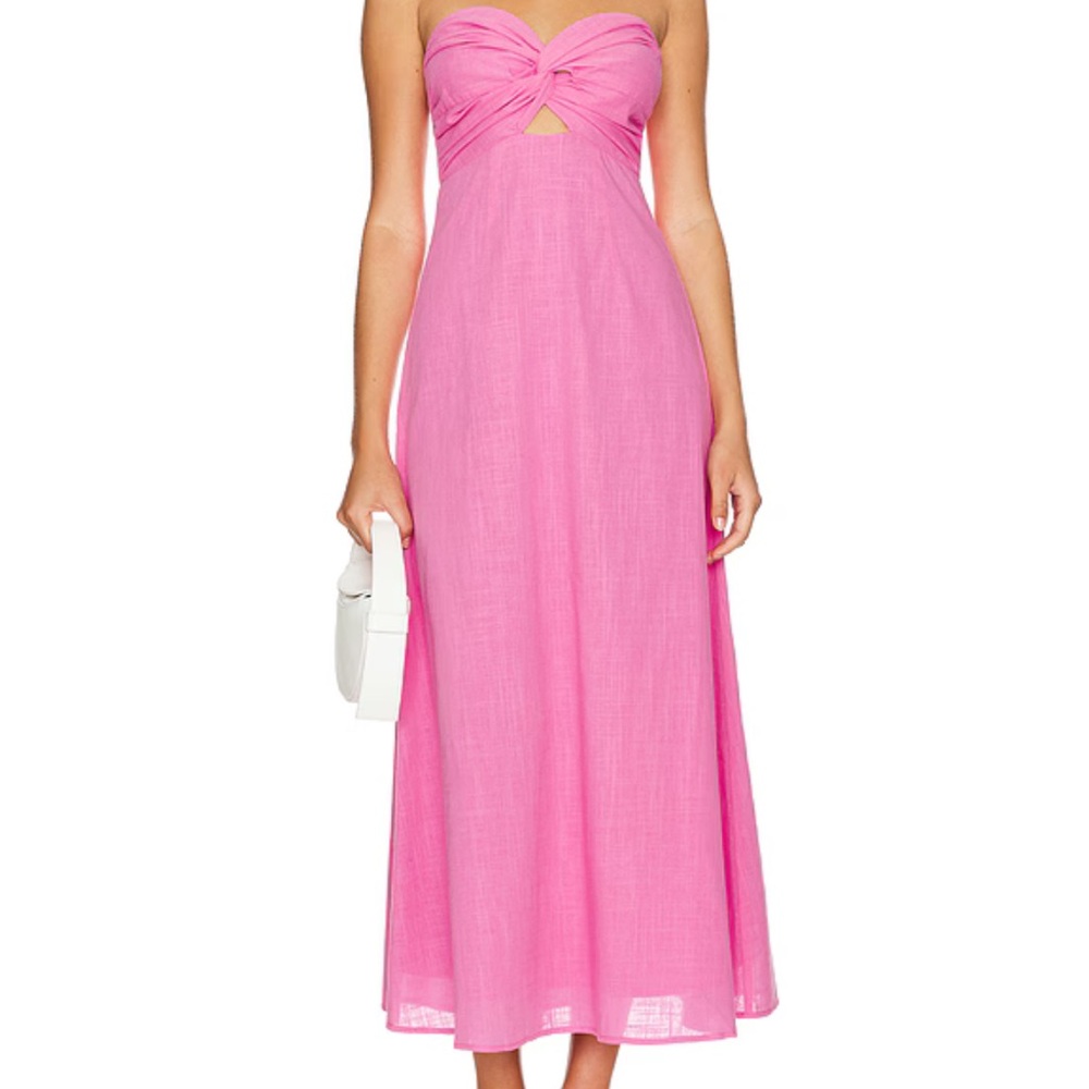SNDYS xREVOLVE Lilly Strapless Midi Dress